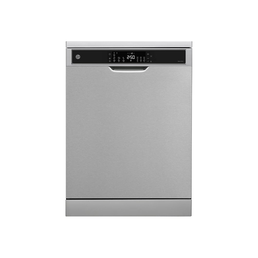 Hoover Freestanding Dishwasher, 15 Place Settings, 7 Programs, Turbo Drying, 3rd Rack, Delay Start, Child Lock, Steel, HDW-V715-S
