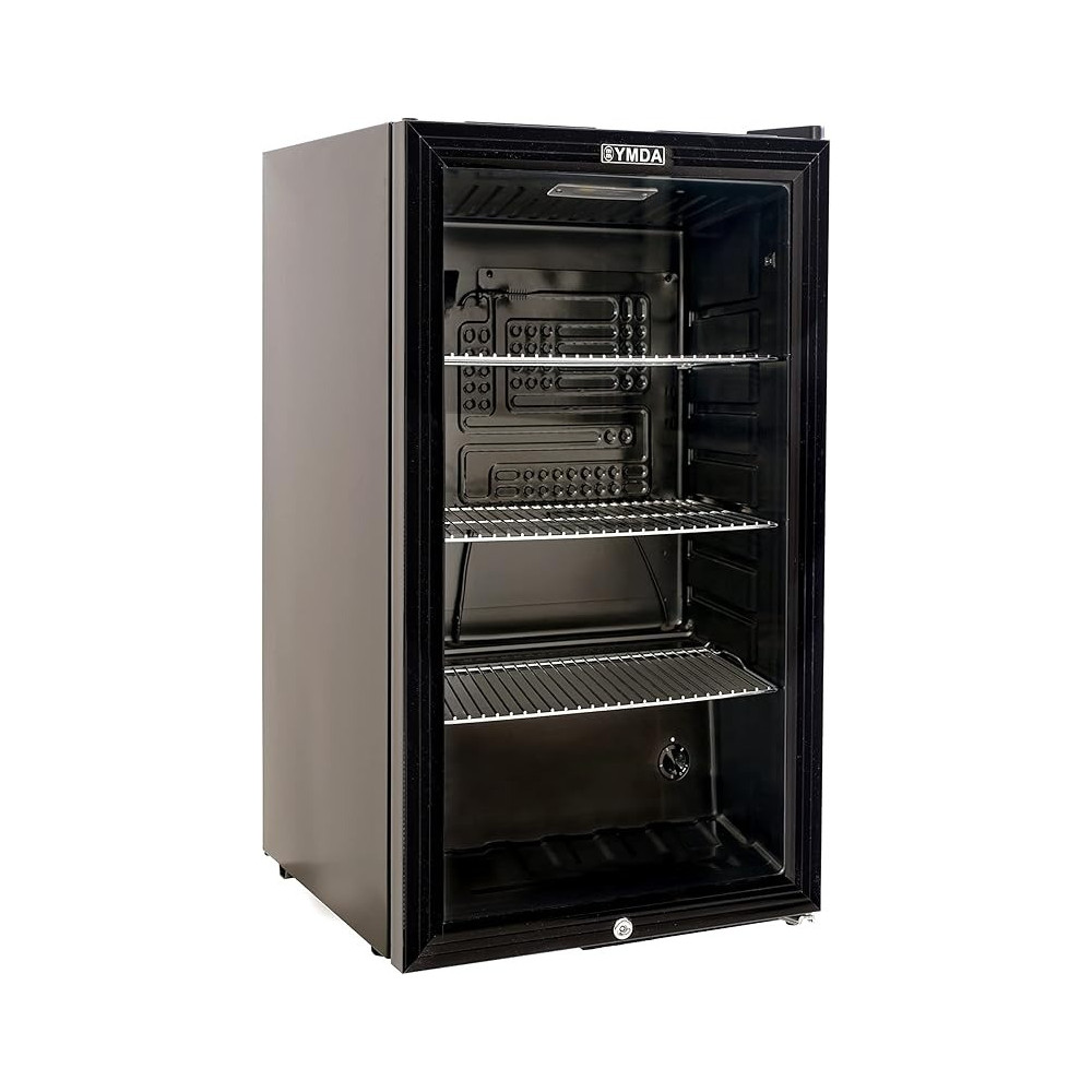 Ymda Mini Glass Door Refrigerator YCC110G, Black