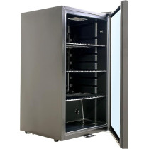 Ymda Mini Glass Door Refrigerator YCC110G, Black