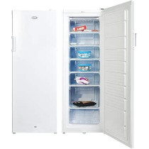 Super General Upright Freezer 350 Liter Gross Volume, Compact Deep-Freezer With 7 Plastic Drawers, Lock and Key, 60 x 60 x 170 cm, SGUF-348-H, White