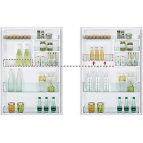 Hitachi 990L Gross Top Mount Double Door Premium Refrigerator, 2 Doors Fridge, Dual Fan Cooling, LED Panel, Twist Ice Tray, Brilliant Silver,RV990PUK1KBSL