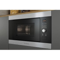 Ariston Built In 25L Microwave Oven With Grill, Inverter, LCD Display, Defrost Reheat and Grilling, Stainless Steel, Auto Programs, Child Lock, Round Grill Grid, 900W, 1000W Grill, Inox, MF25GUKIXA