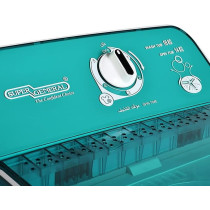 Super General 18 kg Twin-Tub Semi-Automatic Washing Machine, Light Grey/Green, Efficient Top-Load Washer With Lint Filter, Spin-Dry, SGW-1800, 105.6 x 63.9 x 121.5 cm