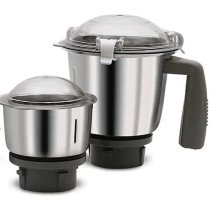 Kenstar Mixer Grinder With Powerplus Hybrid Motor and 3 Multi Function Stainless Steel Jars 500W (1000, Watts), Silver/White