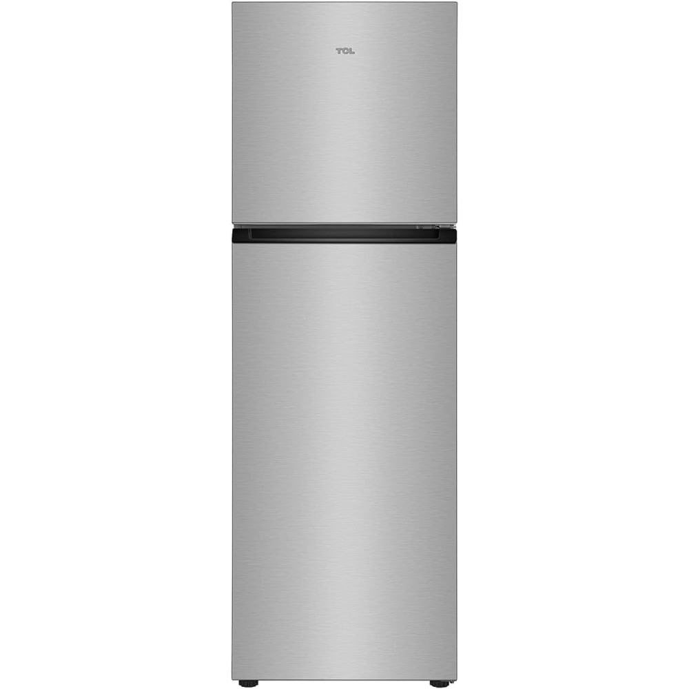 TCL 324L Double Door Refrigerator, No Frost, Humidity Crisper Control, Holiday Function, And Freeze, LED Light, Adjustable Glass Shelves, Inox Finish, P324TMN