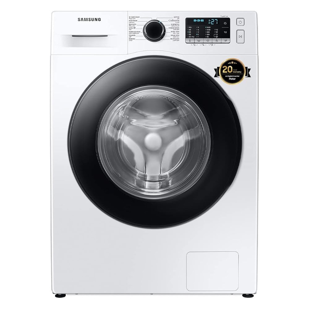 Samsung 9Kg Front Load Washing Machine With Ecobubble, Hygiene Steam And Digital Inverter Technology, Digital Inverter Motor, WW90TA046AE