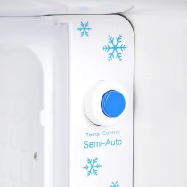 Super General 170 Liter Gross Volume Compact Design-Refrigerator SGR-186, Beverage-Fridge with mirrored Door, Freezer-Box, 52 x 51.5 x 113.5 cm, Black/Silver