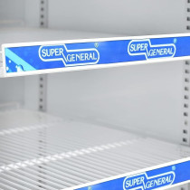 Super General 1000 Liter Gross Double-Door Chiller, Upright Beverage-Showcase, Energy-Saving, low-noise, White/Black, SGSC-1018-IF, 100 x 72 x 202.3 cm