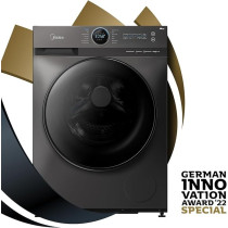 Midea 12/8 KG Smart Washer Dryer with BLDC Inverter Motor, 1400 RPM, Fully Automatic Front Load Washing And Drying Duo Wi-Fi Machine, 16 Programs-Allergy/Steam Care/Auto Clean, Titanium, MF200D120WBT-GCC