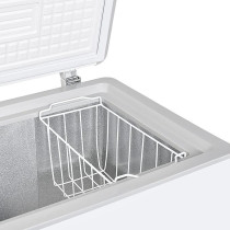 Super General Chest-Freezer 150 Liter Gross Volume, SGF-155-H, White, Compact Deep-Freezer with Storage-Basket, Lock and Key, Wheels, 63.2 x 56.5 x 83.5 cm