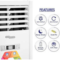 Super General 3 Ton Floor Standing Split Air Conditioner, 36000 BTU, Auto-restart, Sleep-mode, White, SGFS-36-NE, 61.0 x 39.0 x 192.5 cm For Home, Office, Commercial Use