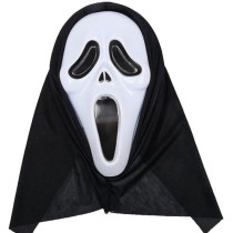 BrainGiggles Jade Halloween Screaming Ghost Mask With Hood, Halloween Cosplay Ghost Mask With Hood, Halloween Cosplay Costume