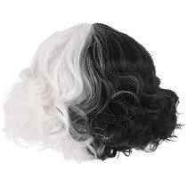 Braingiggles Cruella Costume For Women Halloween Costume Women, Black And White Wig, Red Gloves And Necklace