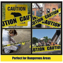 Braingiggles Halloween Caution Tape 25 M, Yellow Hazard Warning Tape For Halloween Decorations, Safety Printed Halloween Tape For Workplace Danger Areas, Halloween Supplies And Decor (Yellow)