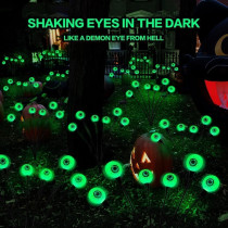 Braingiggles 6 Pcs Eyeball Halloween Lights For Scary Halloween Decor, Solar-Powered, Glowing Yard Decoration For Creepy Nighttime Effects, Halloween Decorations Outdoor Lights For Yard And Garden