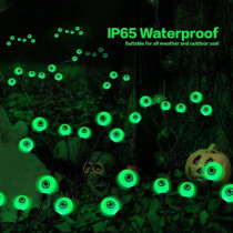 Braingiggles 6 Pcs Eyeball Halloween Lights For Scary Halloween Decor, Solar-Powered, Glowing Yard Decoration For Creepy Nighttime Effects, Halloween Decorations Outdoor Lights For Yard And Garden