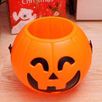 Braingiggles Scary Pumpkin Candy Bucket (Big, 17Cm), Halloween Jack O' Lantern, Trick Or Treat Candy Holder, Perfect For Halloween Candy Collection And Festive Decorations