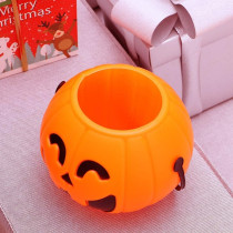 Braingiggles Scary Pumpkin Candy Bucket (Big, 17Cm), Halloween Jack O' Lantern, Trick Or Treat Candy Holder, Perfect For Halloween Candy Collection And Festive Decorations