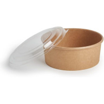 Ecoway Compostable Heavy Duty Made Of Paper, 750 Ml, Pack Of 25, Disposable Bowls Eco-Friendly Biodegradable Perfect For Salad, Soup, Dessert, Brown