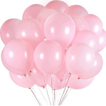 Braingiggles 50Pcs Metallic Balloon 12Inches Latex Balloon For Party Balloon, Wedding, Graduation, Kids Birthday Party, Christmas, Baby Shower, Party Supplies, Arch Balloon (Pink)