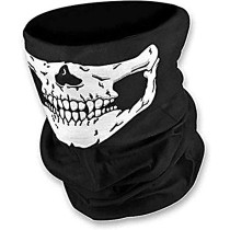 Scarf Skull Half Face Skeleton Motorcycle Scary Horror Party Halloween Mask Gift Skull Print Multi-Purpose Scarf/Bandana/Mask For Men And Women