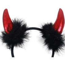 Braingiggles Devils Horn Halloween Headband For Devil Costume For Girls, Women