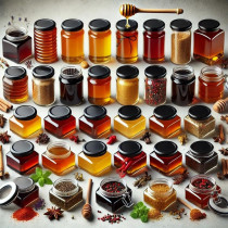 Small Glass Jar With Twist Black Lids, Airtight Food Storage Honey Jar Favors Leak Proof Seal (6, Round, 25Ml)
