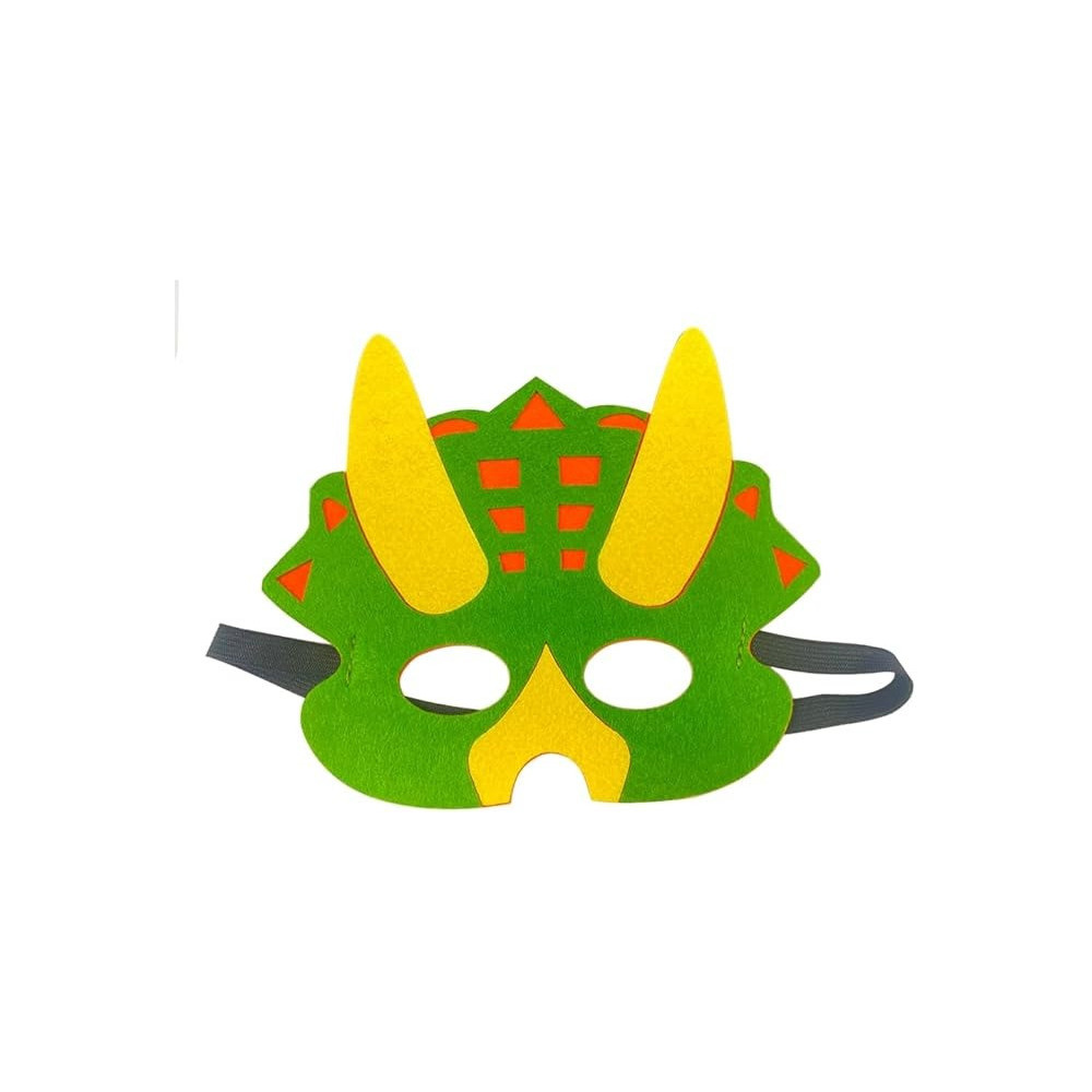 Braingiggles Dinosaur Felt Masks, Dino Theme Birthday Party Costume Mask For Kids