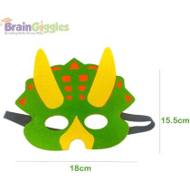 Braingiggles Dinosaur Felt Masks, Dino Theme Birthday Party Costume Mask For Kids