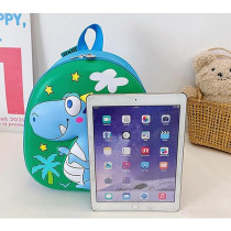 Braingiggles Small School Bag For Kids, Cute 3D Dinosaur Bag (Green)