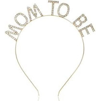 Braingiggles Beautiful Mom To Be Headband (Gold)