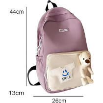 Brain Giggles Middle Student School Bags For Girls Teenager Sweet Cute Bear Oxford Backpack