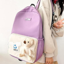 Brain Giggles Middle Student School Bags For Girls Teenager Sweet Cute Bear Oxford Backpack