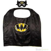 Braingiggles Batman Cape And Mask For Kids 3-8 Years, Batman Costume, Superhero Costume, Halloween Costume For Boys