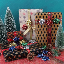 Braingiggles Star Gift Bows For Gift Wrapping Presents Birthday Perfect For Holiday Decorations, Pack Of 50