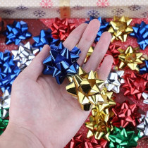 Braingiggles Star Gift Bows For Gift Wrapping Presents Birthday Perfect For Holiday Decorations, Pack Of 50