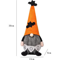 Brain Giggles Halloween Gnomes Plush Faceless Doll, Orange