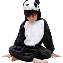 Jade Panda Costume For Kids, White/Black, Large