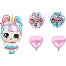 Brain Giggles LOL Balloons Birthday Decorations, 5 Pieces
