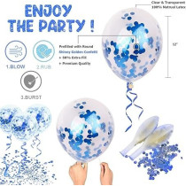 Brain Giggles Printed Balloons Birthday Decoration, 7 Pieces, Blue