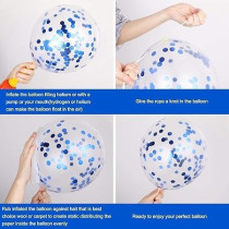Brain Giggles Printed Balloons Birthday Decoration, 7 Pieces, Blue