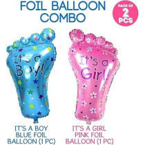 Brain Giggles Baby Shower Decoration Set, 2 Pieces, Blue/Pink