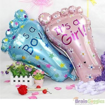 Brain Giggles Baby Shower Decoration Set, 2 Pieces, Blue/Pink