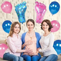 Brain Giggles Baby Shower Decoration Set, 2 Pieces, Blue/Pink