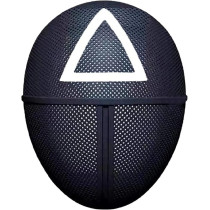 Brain Giggles Game Mask With Triangle Print, Black