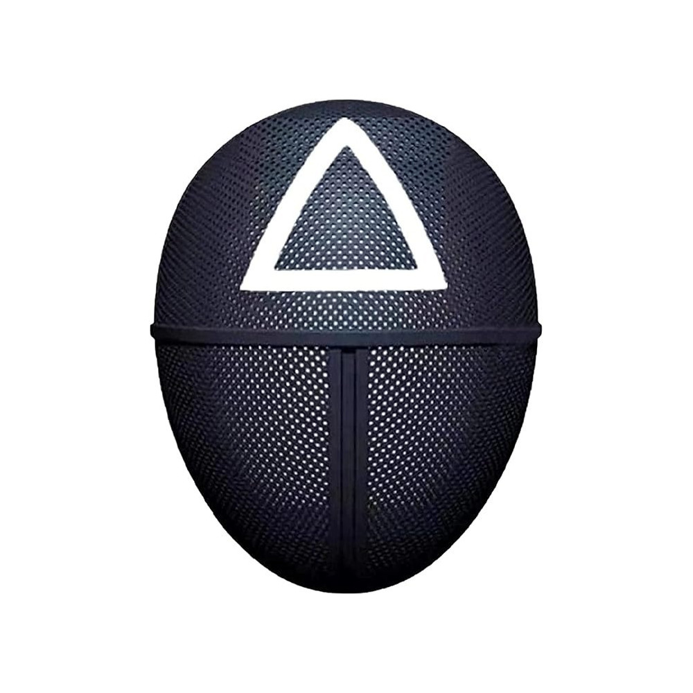 Brain Giggles Game Mask With Triangle Print, Black