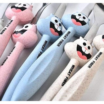 Jade 2 Pieces Bunny Kid’s Stainless Steel Bunny Spoon And Fork Set, Blue