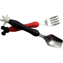 Brain Giggles Kids Mickey Mouse Spoon And Fork Cutlery Set