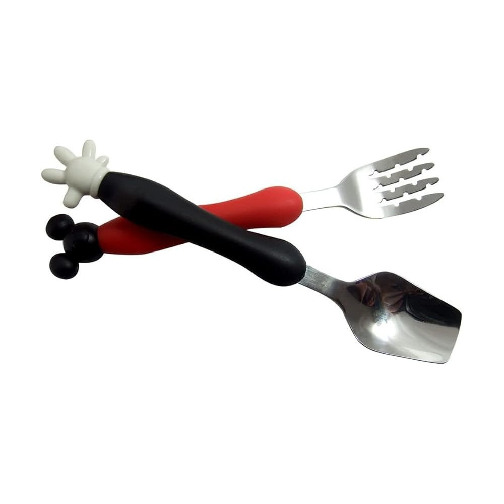 Brain Giggles Kids Mickey Mouse Spoon And Fork Cutlery Set