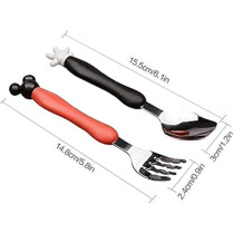 Brain Giggles Kids Mickey Mouse Spoon And Fork Cutlery Set